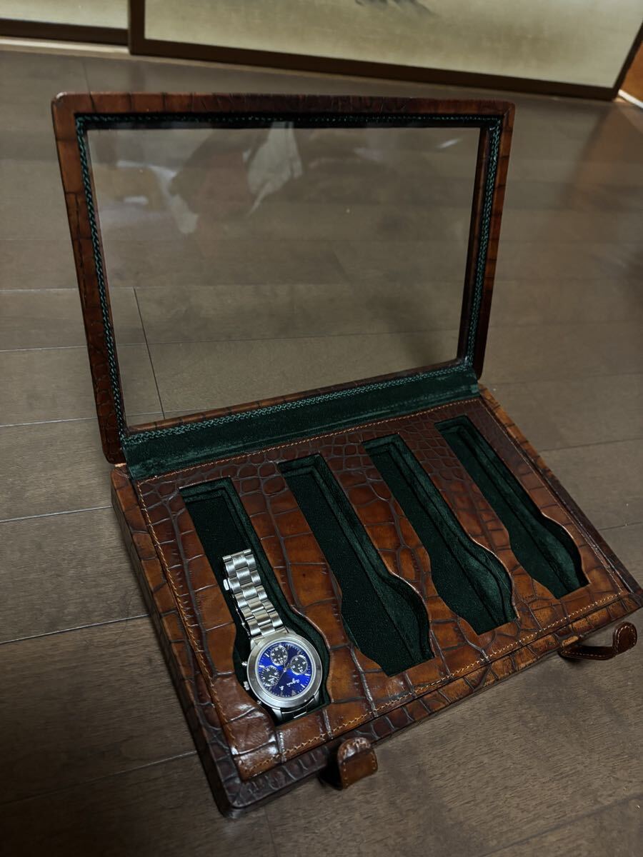 Rossi da Vinci 腕時計　収納ケース　コレクションケース　ワニ皮似 ウォッチボックス_画像2