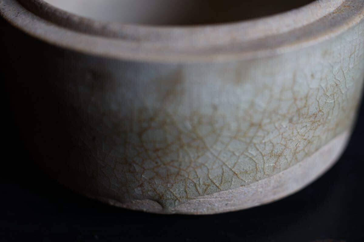 [ departure . специальный выпуск ] Edo поздняя версия Seto . глубокий . крышка предмет видеть установить посуда для сакэ ваза для цветов departure . товар .. рука 