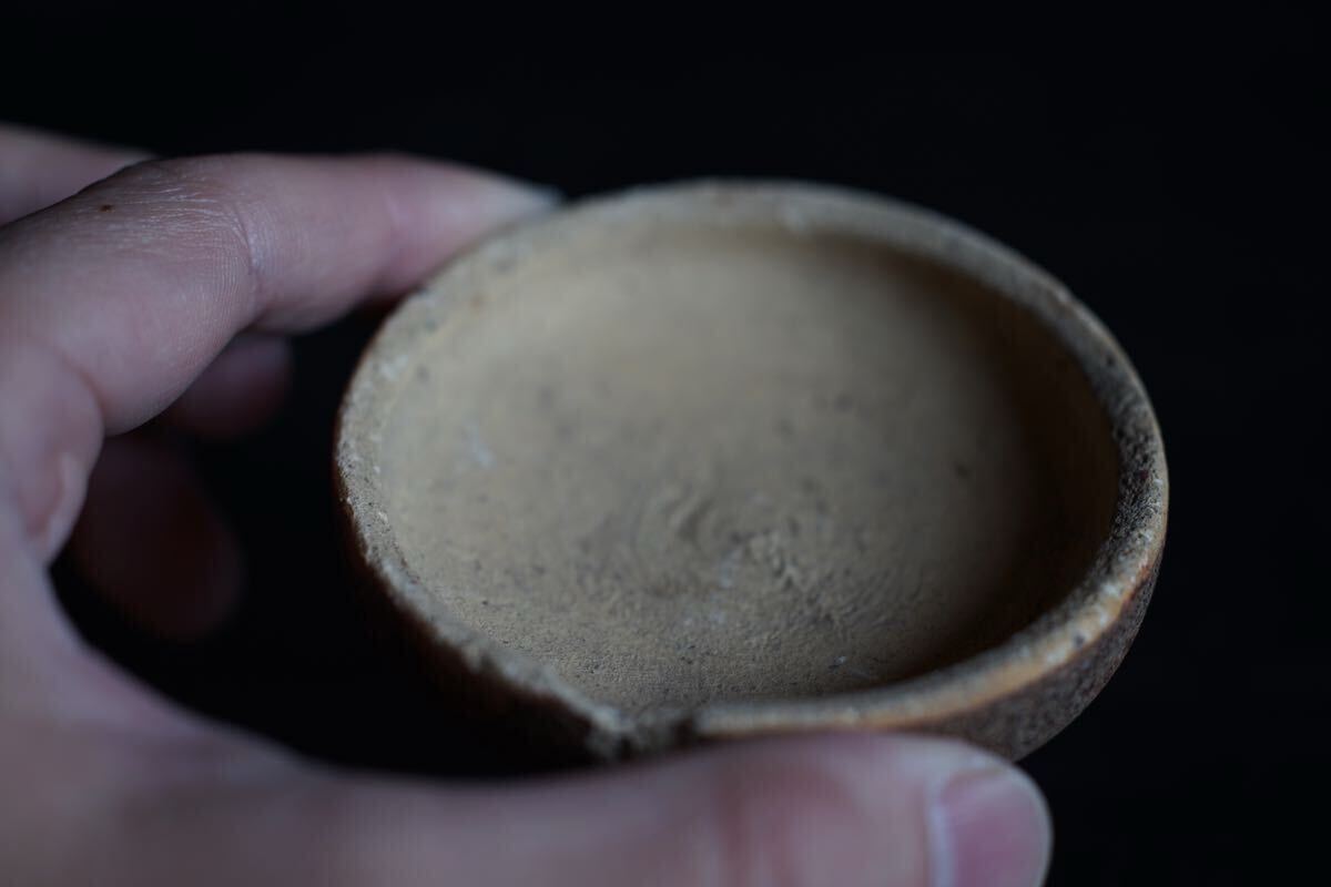 [ departure . специальный выпуск ] персик гора - Edo первый период Mino металлический .... крышка видеть установить чашечка для сакэ flat чашечка для сакэ sake кубок departure . товар .. рука 