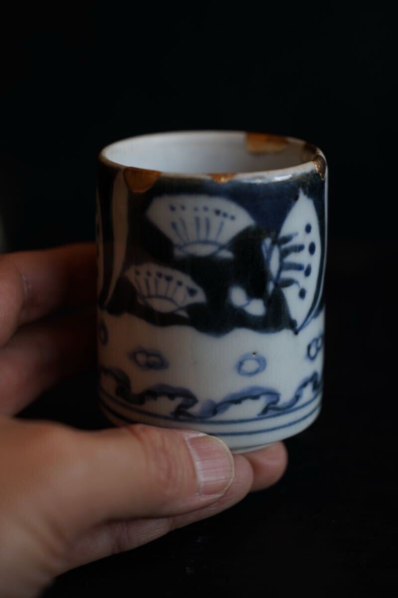 [ departure . специальный выпуск ] Edo поздняя версия старый Imari. видеть установить чашечка для сакэ сердцевина порез . курильница золотой .. departure . товар .. рука departure ...