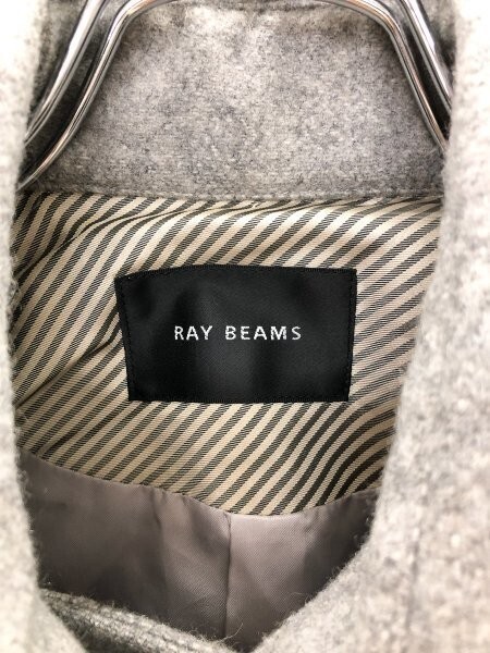 RAY BEAMS レイビームス レディース ダブルボタン ショートジャケット グレー ウール他_画像2