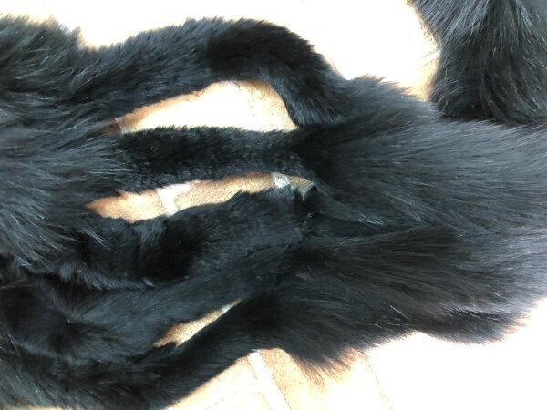 женский мех мех длинный muffler чёрный