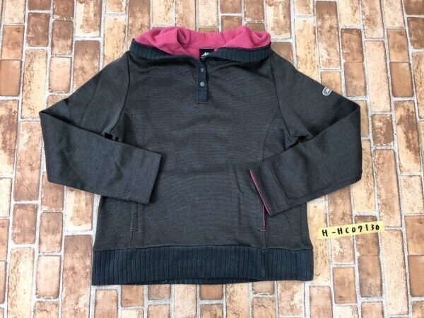 KAPPA カッパ レディース フーディー ニットパーカー M グレー ポリエステル他_画像1