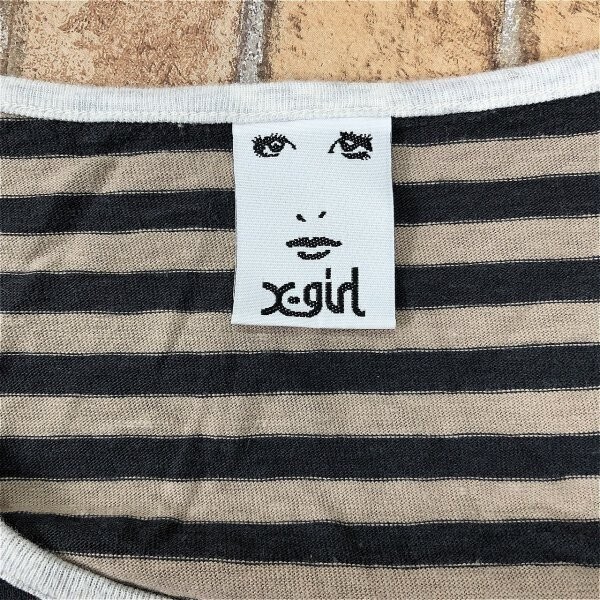 X-girl X-girl женский Logo вышивка . минут рукав окантовка Mini One-piece 1 чай чёрный