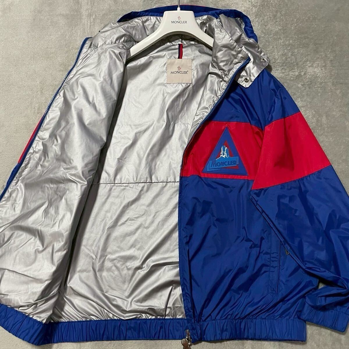 2XL相当/サイズ5★MONCLER SLACK モンクレール ナイロンジャケット パーカー Wジップ ウィンドブレーカー 着脱フード 2way ブルゾン 3L_画像1