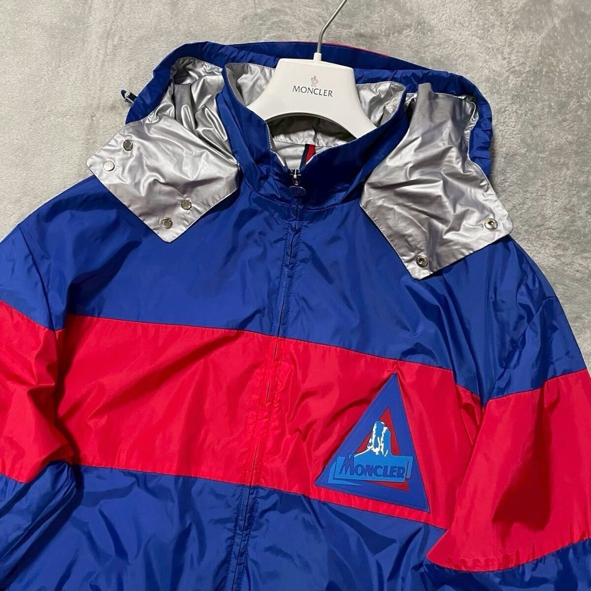 2XL相当/サイズ5★MONCLER SLACK モンクレール ナイロンジャケット パーカー Wジップ ウィンドブレーカー 着脱フード 2way ブルゾン 3L_画像3