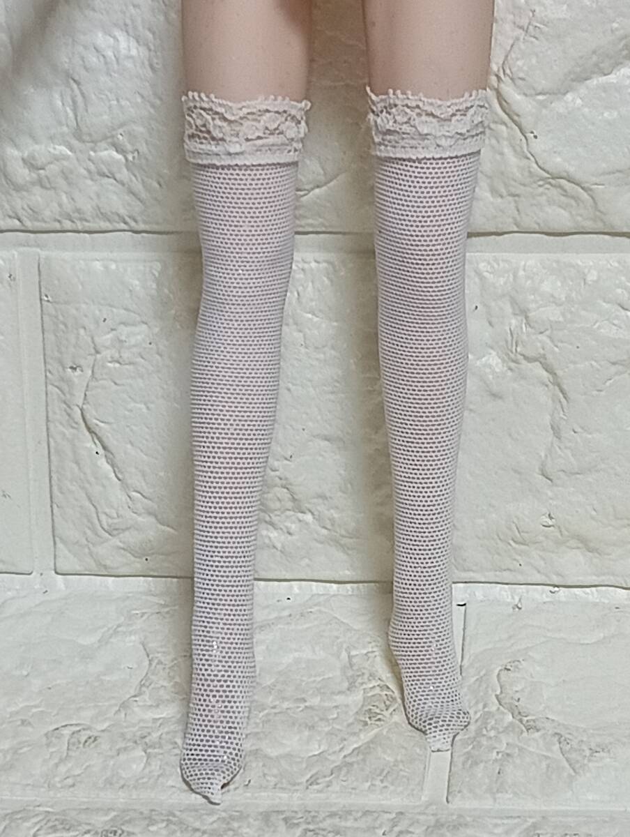  1/6スケール ファイセン TBLeague用：ホワイト　白色　ストッキング_画像1