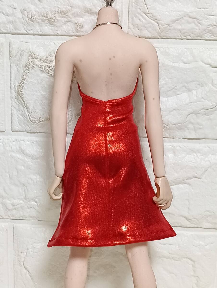 1/6スケール ファイセン TBLeague【S07】:レッドの前開きワンピース&スカート_画像4