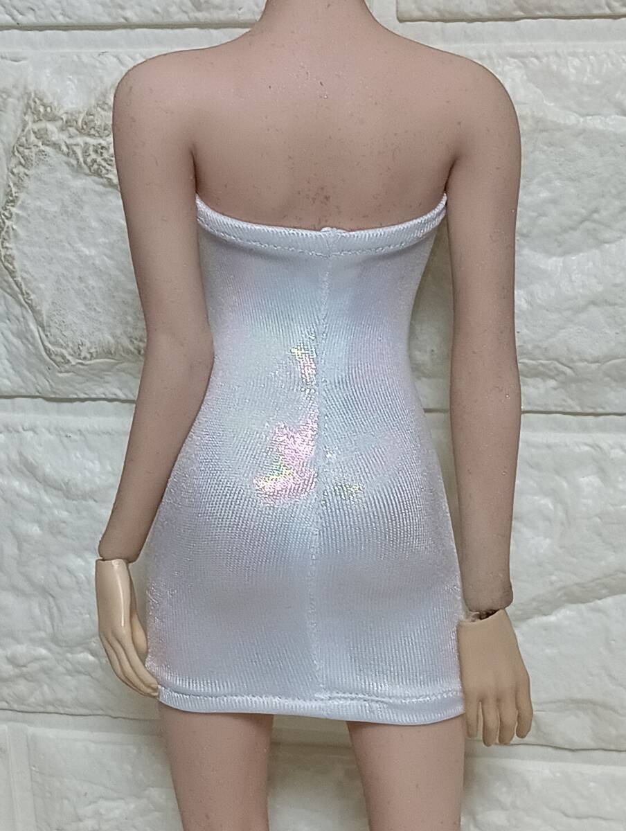  1/6スケール ファイセン TBLeague【S07】：パールホワイト　チューブトップ　ワンピース_画像4