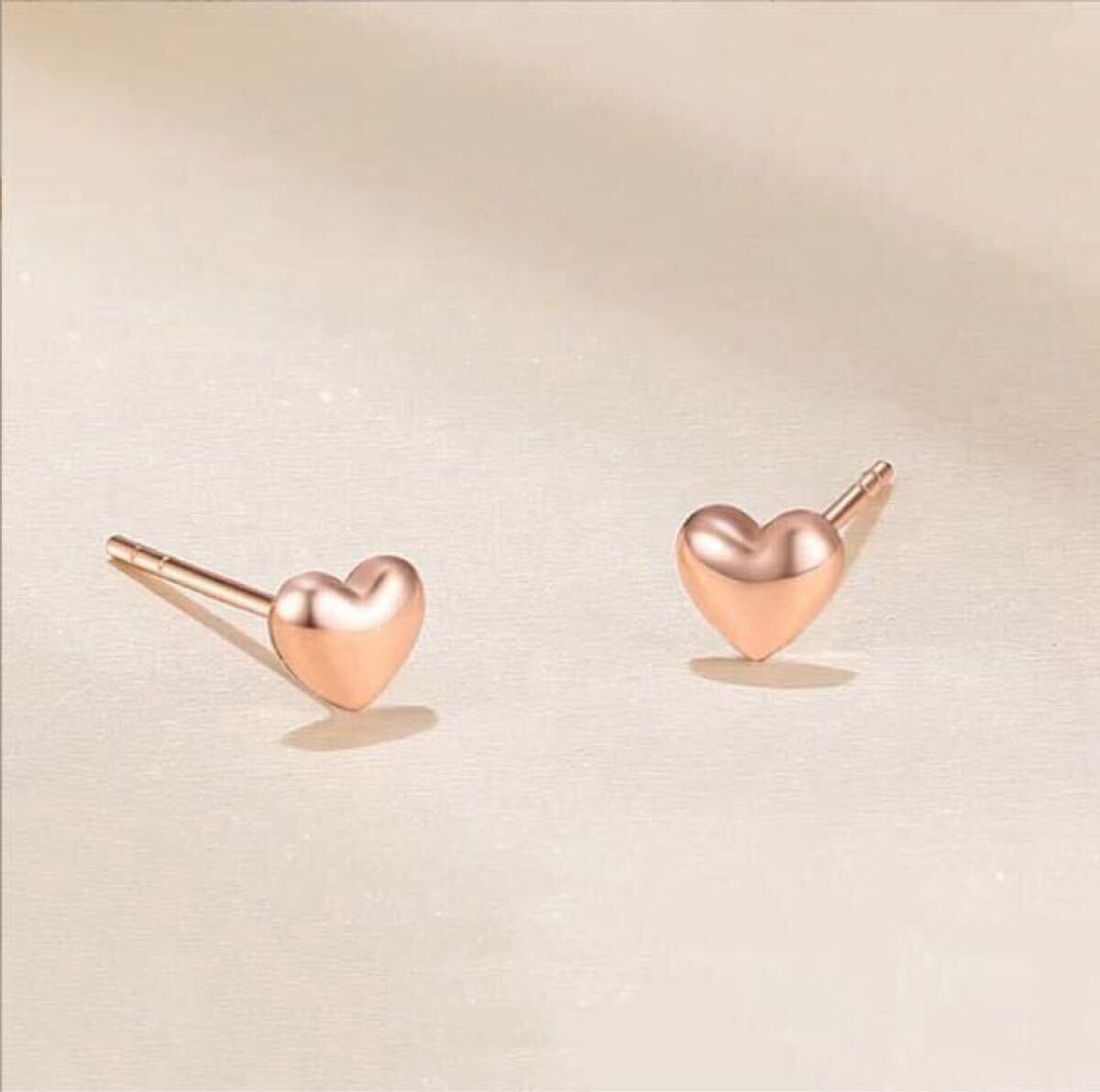 ハート ピアス 18金 イエロー ゴールド k18 18K AU750 地金_画像4