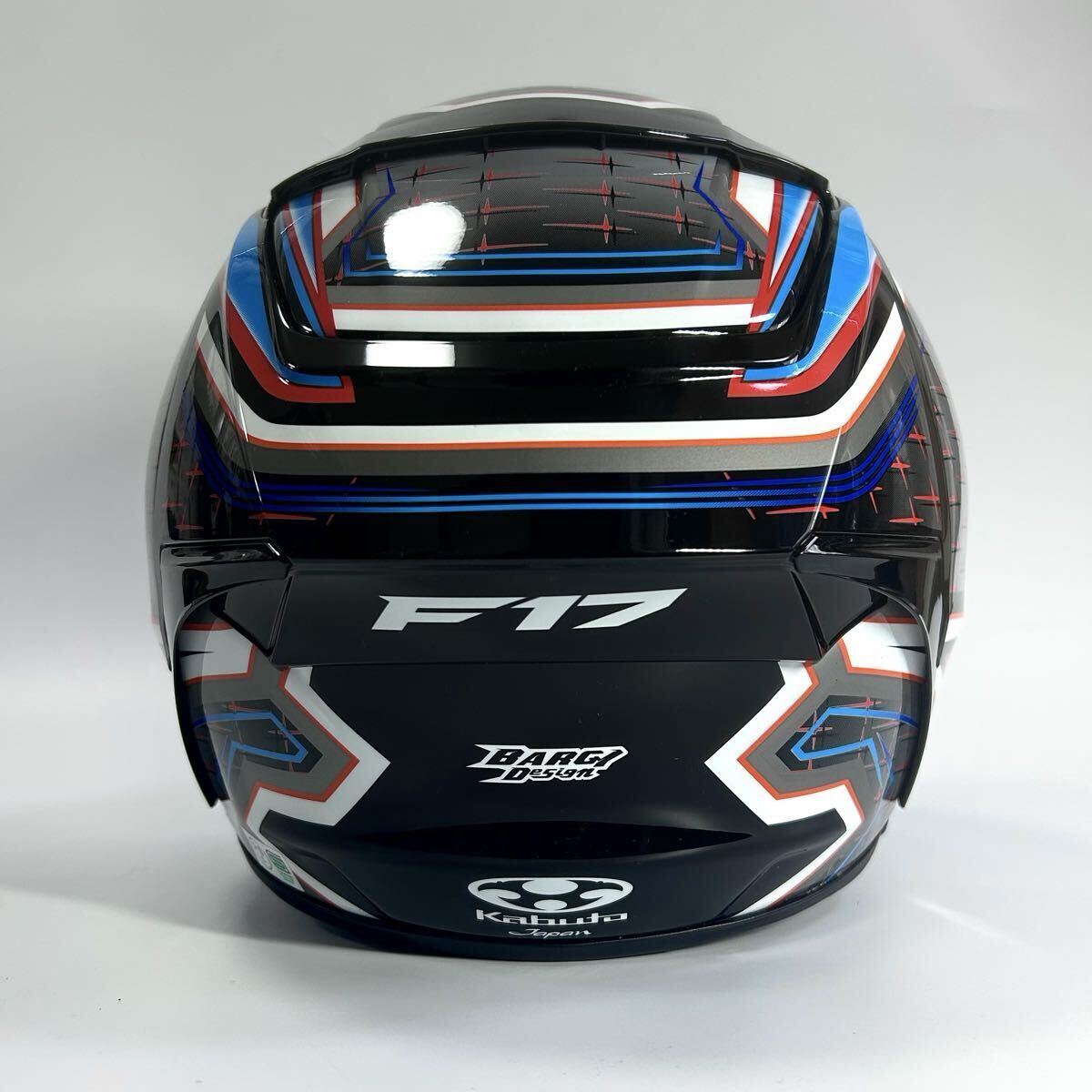 新品 FIM公認 OGK KABUTO F-17 GLANZ カブト F17 グランツ グラフィック ヘルメット BLUE GRAY DAF-1R 定価67100円 A71111-5_画像8