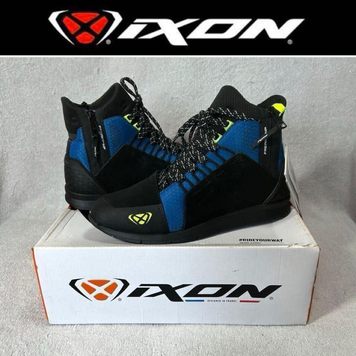 ★特価 IXON FREAKY WP 41 26.0cm イクソン 防水 ライディングシューズ 508101004 両サイドZIP CE認証 バイク 靴 新品 A71121-3_画像1