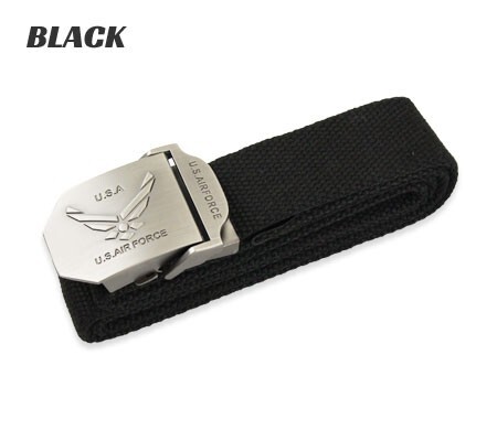ベルト メンズ おしゃれ GIベルト ガチャベルト ミリタリー US AIR FORCE アメリカ空軍 アメリカン アメカジ OPERATOR BELT ブラック_画像1