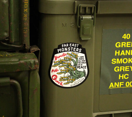 FAR EAST MONSTERS ステッカー おしゃれ 車 アウトドア スーツケース おしゃれ かっこいい かわいい 世田谷ベース お守り ヤマタノオロチ_画像4