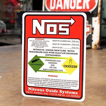 ステッカー NOS アメリカン おしゃれ 車 バイク ヘルメット かっこいい ワイルドスピード ニトロ WARNING サイズS_画像1