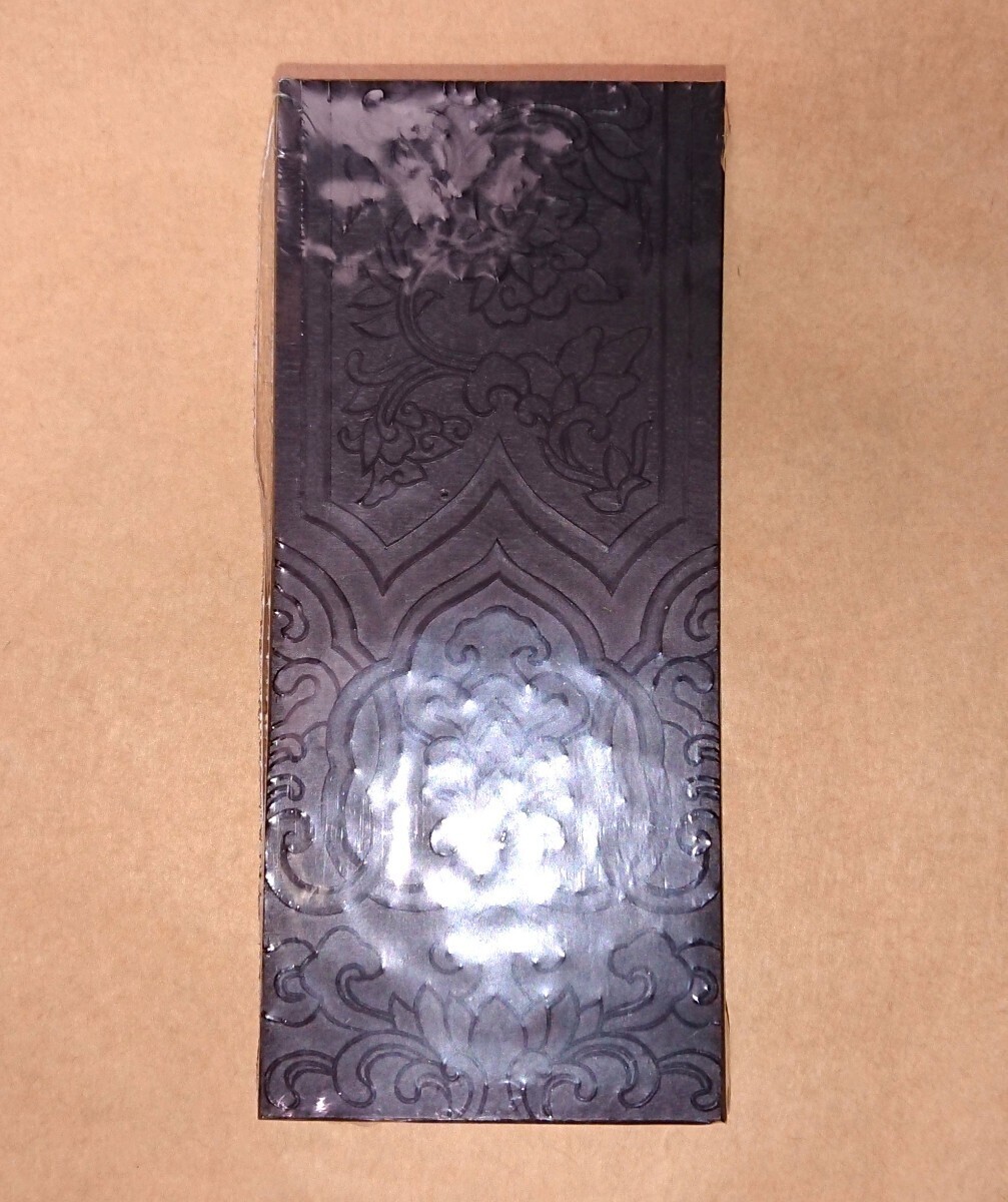 (古墨)最高級墨 墨運堂 生松松煙墨「百選墨 No.66 剣環」69300円 昭和62年(1987年)製造 書家の愛蔵品 古玩 希少墨_画像3