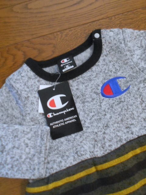 Champion・チャンピオン/ヘインズ☆キッズ80cm☆裏起毛♪かわいいワンピースデザインロンパース 未使用品_画像2