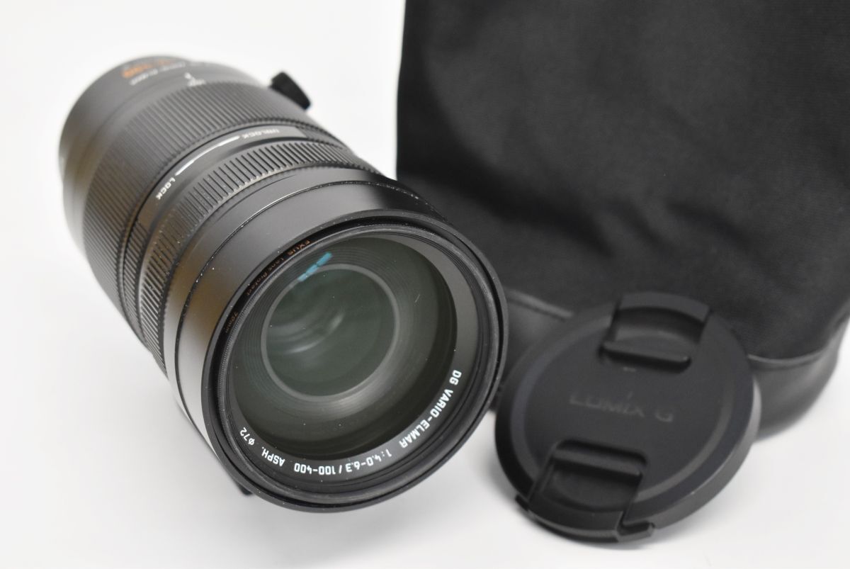 (1301S 1126M7) 1 иен ~ Panasonic Panasonic LUMIX Lumix линзы LEICA DG VARIO-ELMAR 1:4.0-6.3/100-400 ASPH. 72 текущее состояние товар 