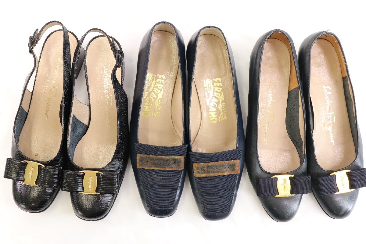 【24点】Salvatore Ferragamo フェラガモ パンプス サンダル ブーツ 等 シューズ 靴 サイズ 5 1/2 6 7 1/2 等 レディース まとめ 3722-SM_画像6