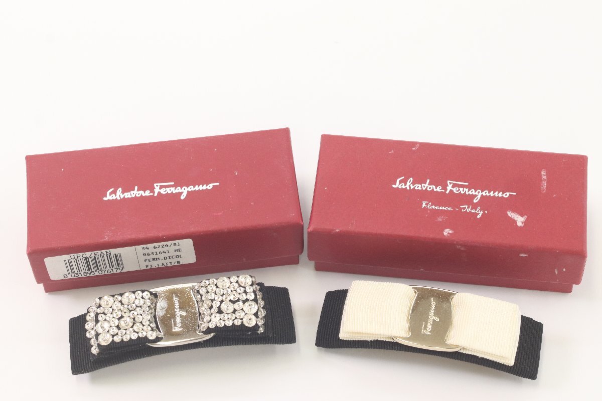 [2 пункт ]Salvatore Ferragamo Salvatore Ferragamo vala лента заколка Stone Vintage . останавливать аксессуары для волос 4313-K