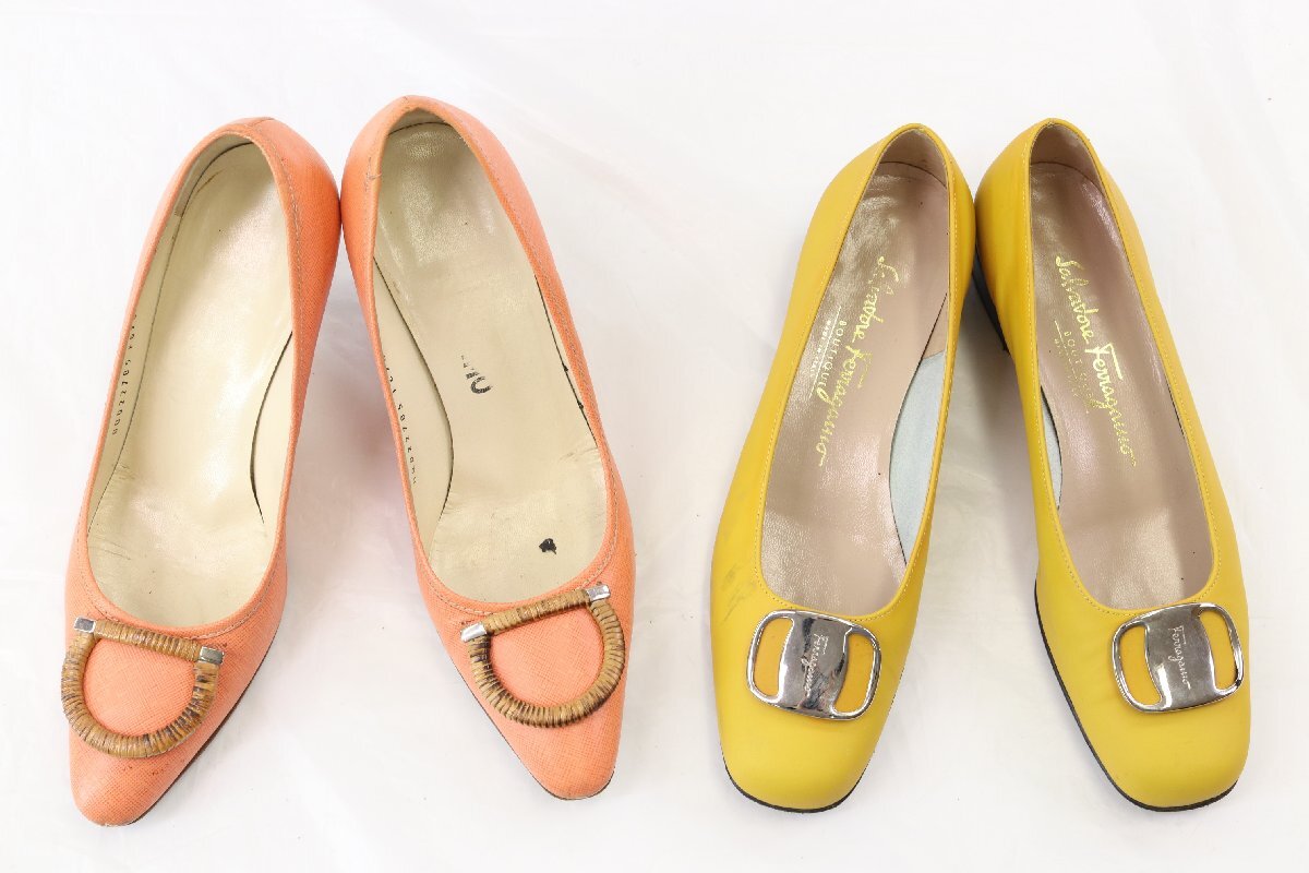 [14 пункт ]Salvatore Ferragamo Ferragamo туфли-лодочки / каблук / ботинки и т.п. обувь обувь размер 5 6 6 1/2 7 и т.п. женский продажа комплектом 4448-MM