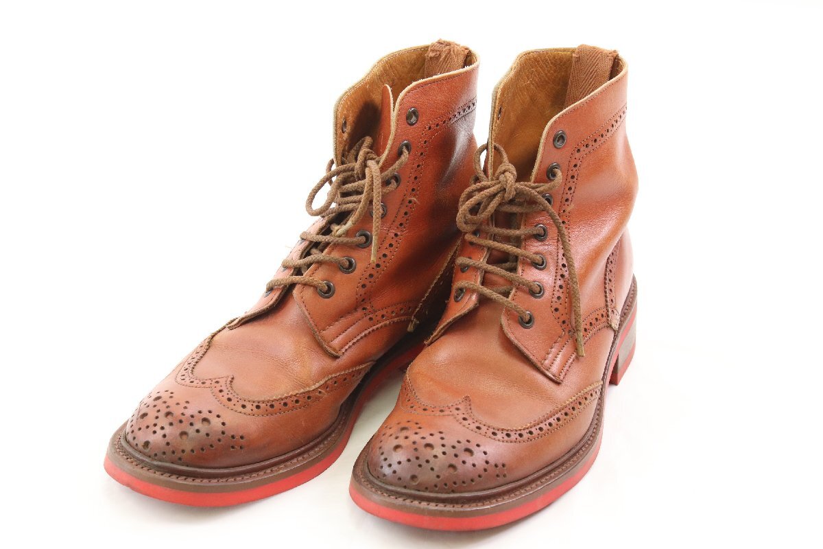 Tricker’s トリッカーズ カントリーブーツ ウイングチップ サイズ 5 1/2 レザー 靴 シューズ レディース ファッション ブラウン系 4348-MM_画像1