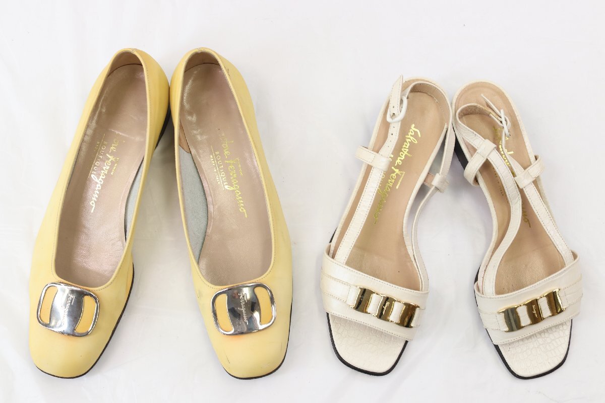 [14 пункт ]Salvatore Ferragamo Ferragamo туфли-лодочки / каблук / ботинки и т.п. обувь обувь размер 5 6 6 1/2 7 и т.п. женский продажа комплектом 4448-MM