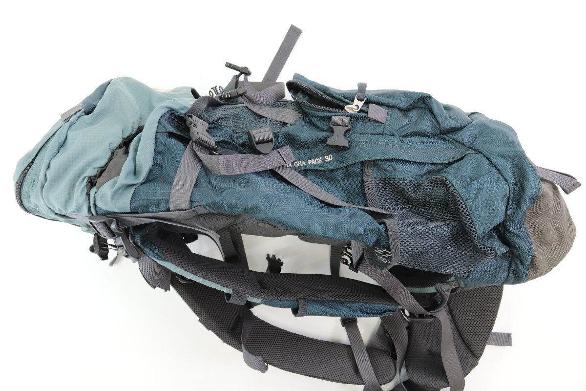 mont-bell ZEROPOINT ゼロポイント CHA CHA PACK 30 チャチャパック リュック バックパック 登山 アウトドア 鞄 グリーン系 3685-NY②_画像4