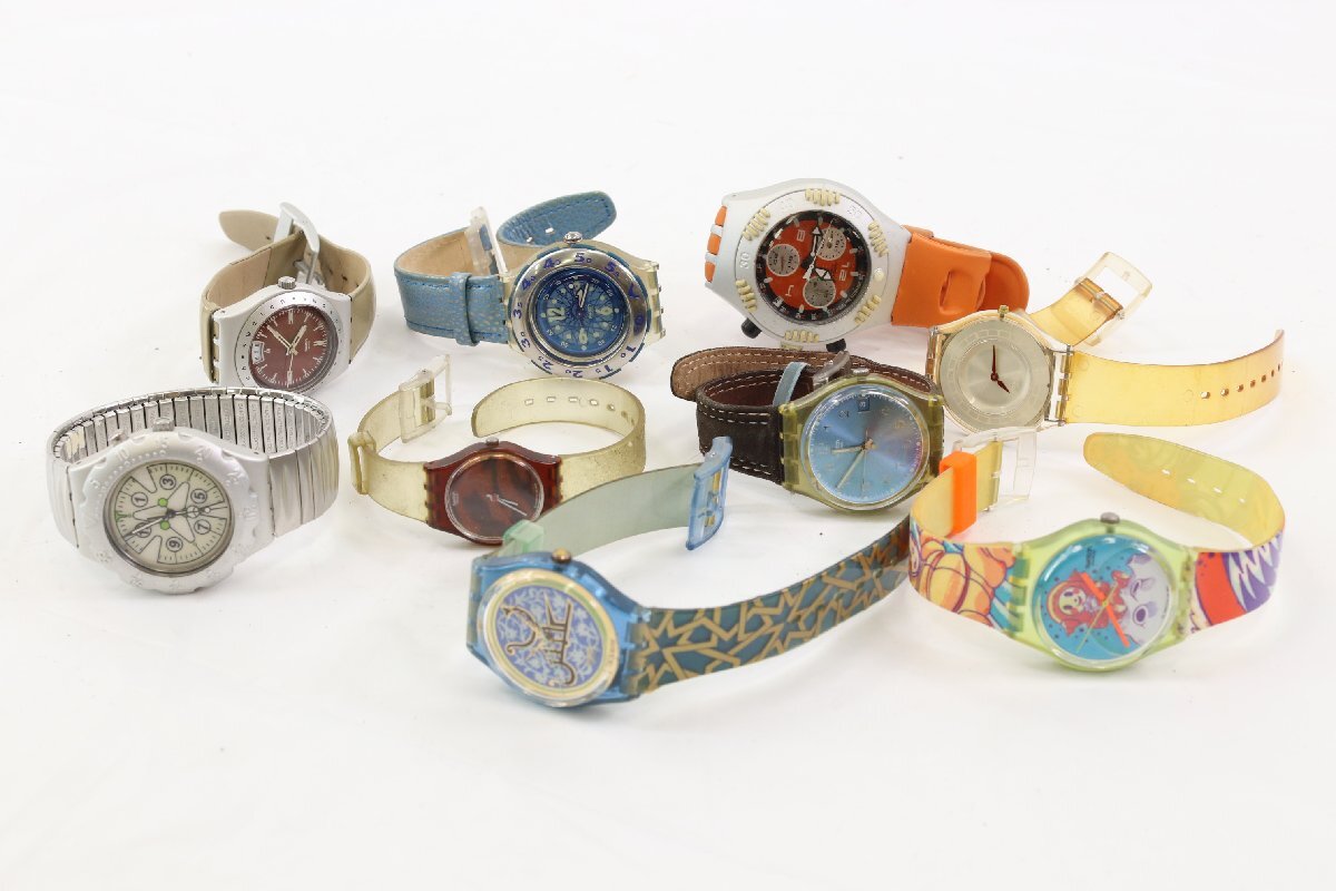 【99点】Swatch スウォッチのみ IRONY POP scuba アイロニー ポップ 等 クォーツ 自動巻き メンズ レディース 腕時計 まとめ売り 4467-HA_画像9