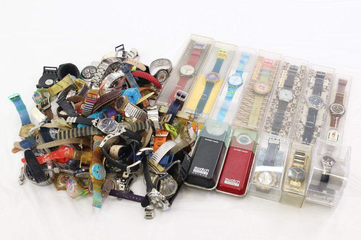 【99点】Swatch スウォッチのみ IRONY POP scuba アイロニー ポップ 等 クォーツ 自動巻き メンズ レディース 腕時計 まとめ売り 4467-HA_画像1