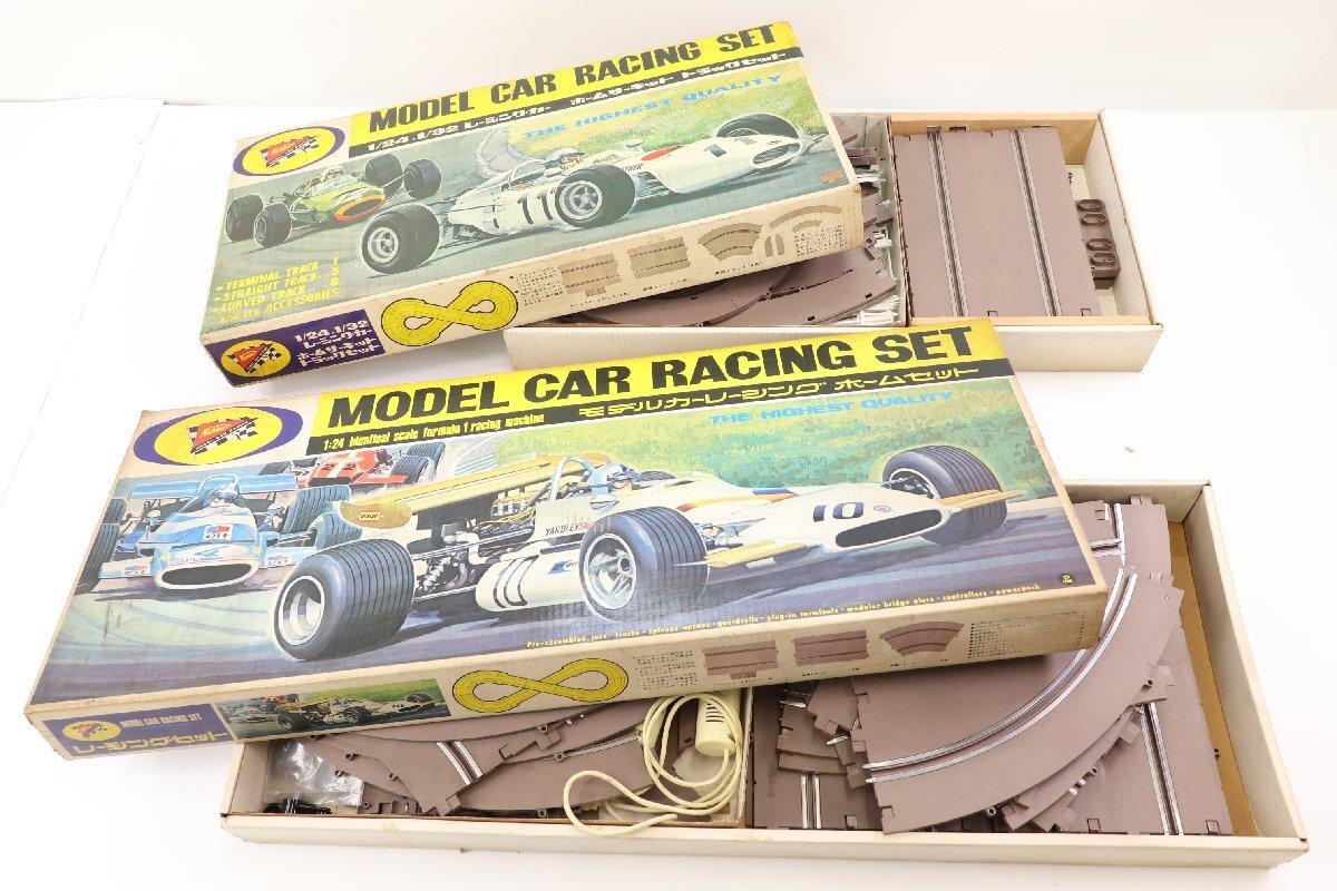 【2点】ニチモ 1/24.1/32 レーシングカー ホームサーキット トラックセット/モデルカーレーシング ホームセット おもちゃ まとめ 4665-SM_画像1