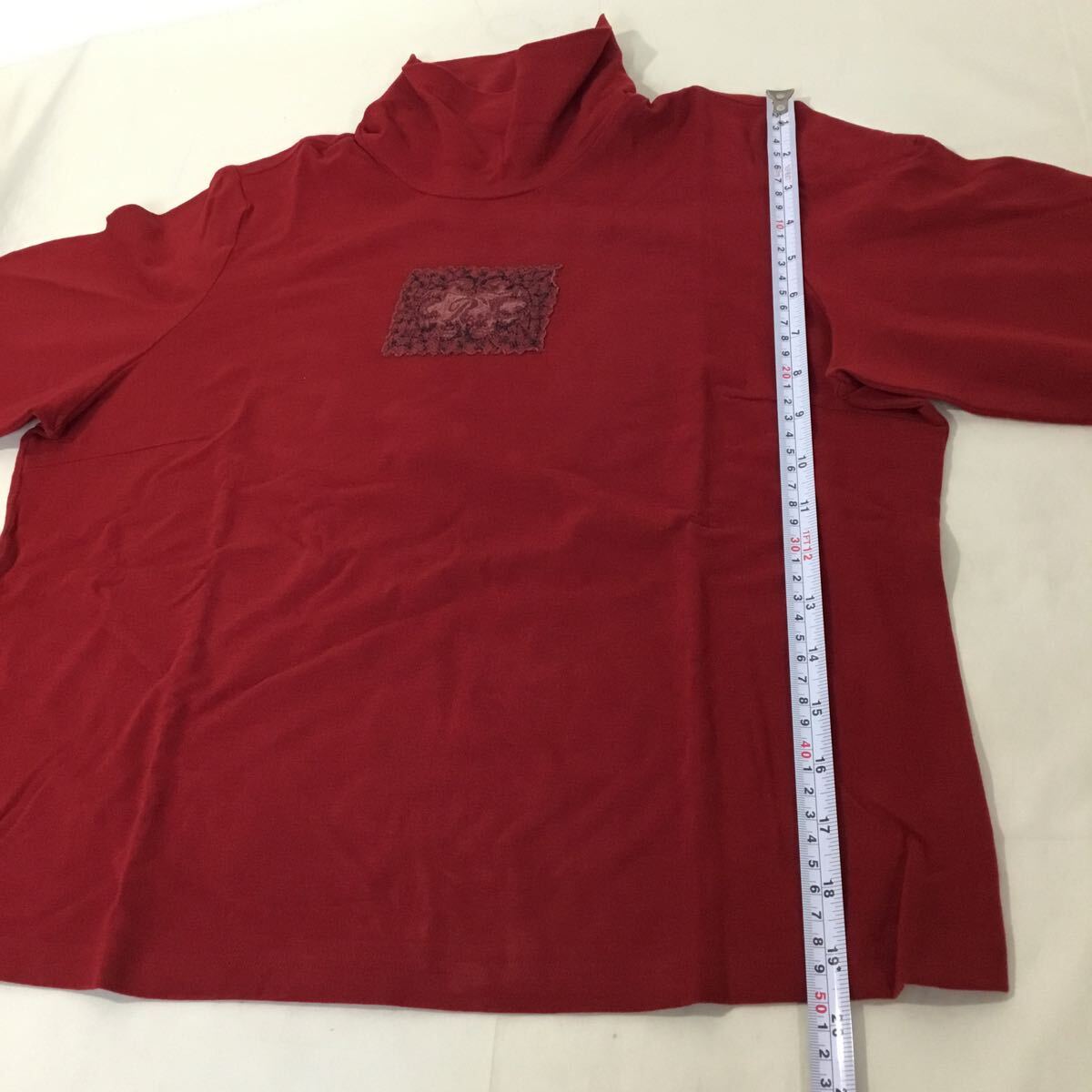 【ROSSA】インポートロッサ ハイネック 長袖カットソー サイズ46 レッド ロンT ロングTシャツ ストレッチ素材 _画像3