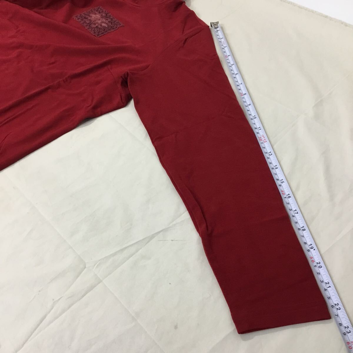 【ROSSA】インポートロッサ ハイネック 長袖カットソー サイズ46 レッド ロンT ロングTシャツ ストレッチ素材 _画像5