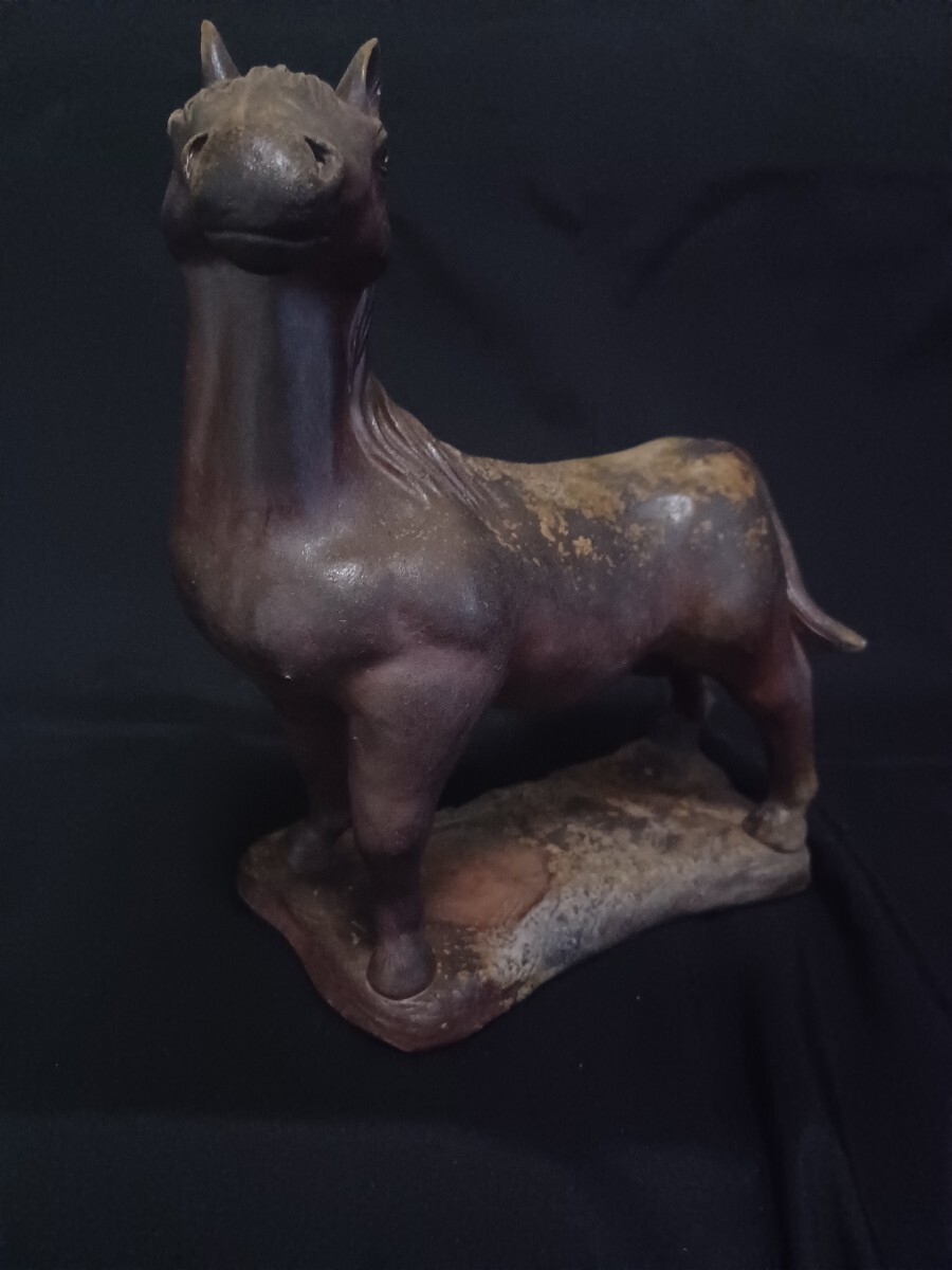 No.5　【馬】二代小山一草　備前焼　置物　　　干支　　一草コレクション_画像1
