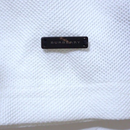 【美品】BURBERRY LONDON バーバリーロンドン 半袖 ポロシャツ Sサイズ S/P 白 鹿の子_画像6