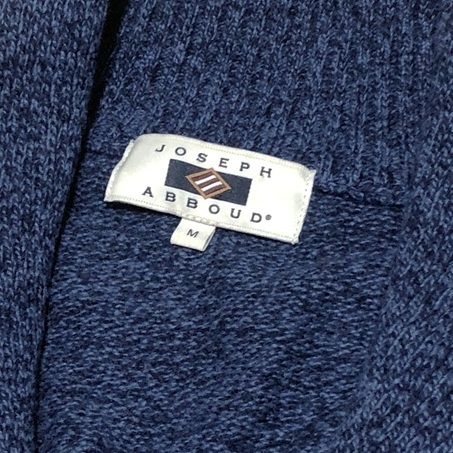 【美品～良品】JOSEPH ABBOUD　ジョセフアブード ニット セーター カーディガン Mサイズ ブルー系 _画像5