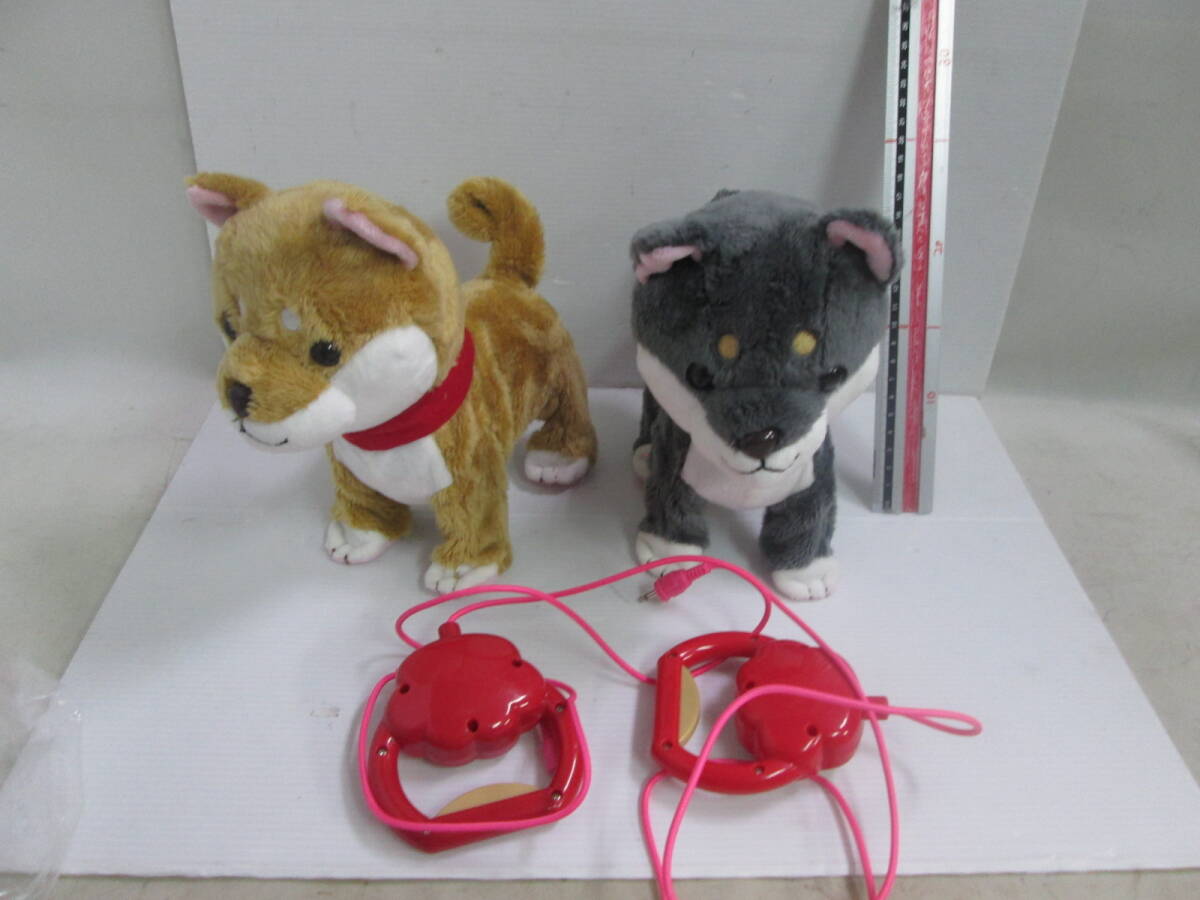 いっしょにおさんぽ　しばいぬ　リードをつけても単体でもなく歩くぬいぐるみ２体セットでテストOK送料は商品説明欄に記入 　関東８５０円_画像1