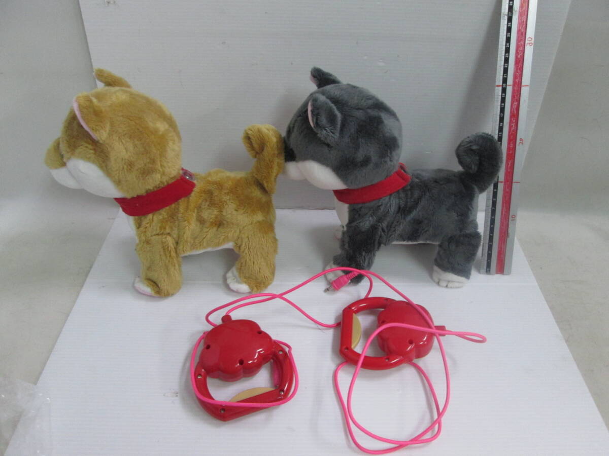 いっしょにおさんぽ　しばいぬ　リードをつけても単体でもなく歩くぬいぐるみ２体セットでテストOK送料は商品説明欄に記入 　関東８５０円_画像2
