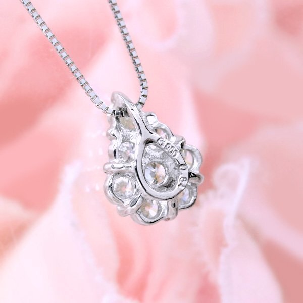 [ новый товар * не использовался ]1 иен ~ максимальное снижение нет натуральный бриллиант итого 0.54ct, платина пара she-p дизайн детективный роман настройка бриллиант подвеска 