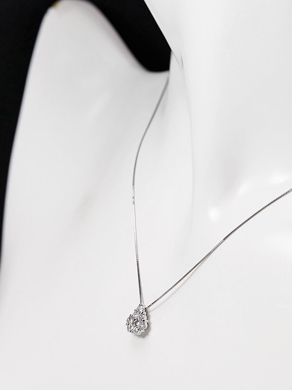 [ новый товар * не использовался ]1 иен ~ максимальное снижение нет натуральный бриллиант итого 0.54ct, платина пара she-p дизайн детективный роман настройка бриллиант подвеска 