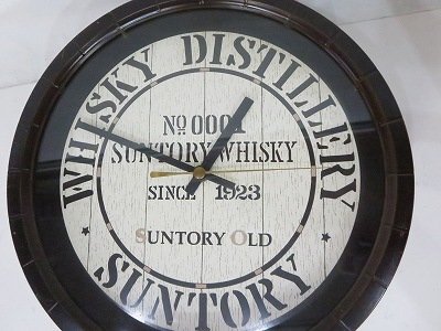 SUNTORY [サントリー] サントリーオールド ウイスキー [SUNTORY OLD WHISKY] 樽型時計 壁掛け時計 アナログ インテリア /ジャンク品 P10.0_画像2