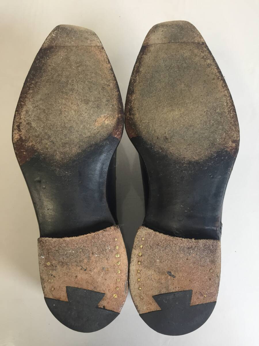 PO11 Crockett&Jones クロケットアンドジョーンズ 5193 ALBANY 5 BLACK パンチドキャップトゥ ドレスシューズ 5 英国製_画像9