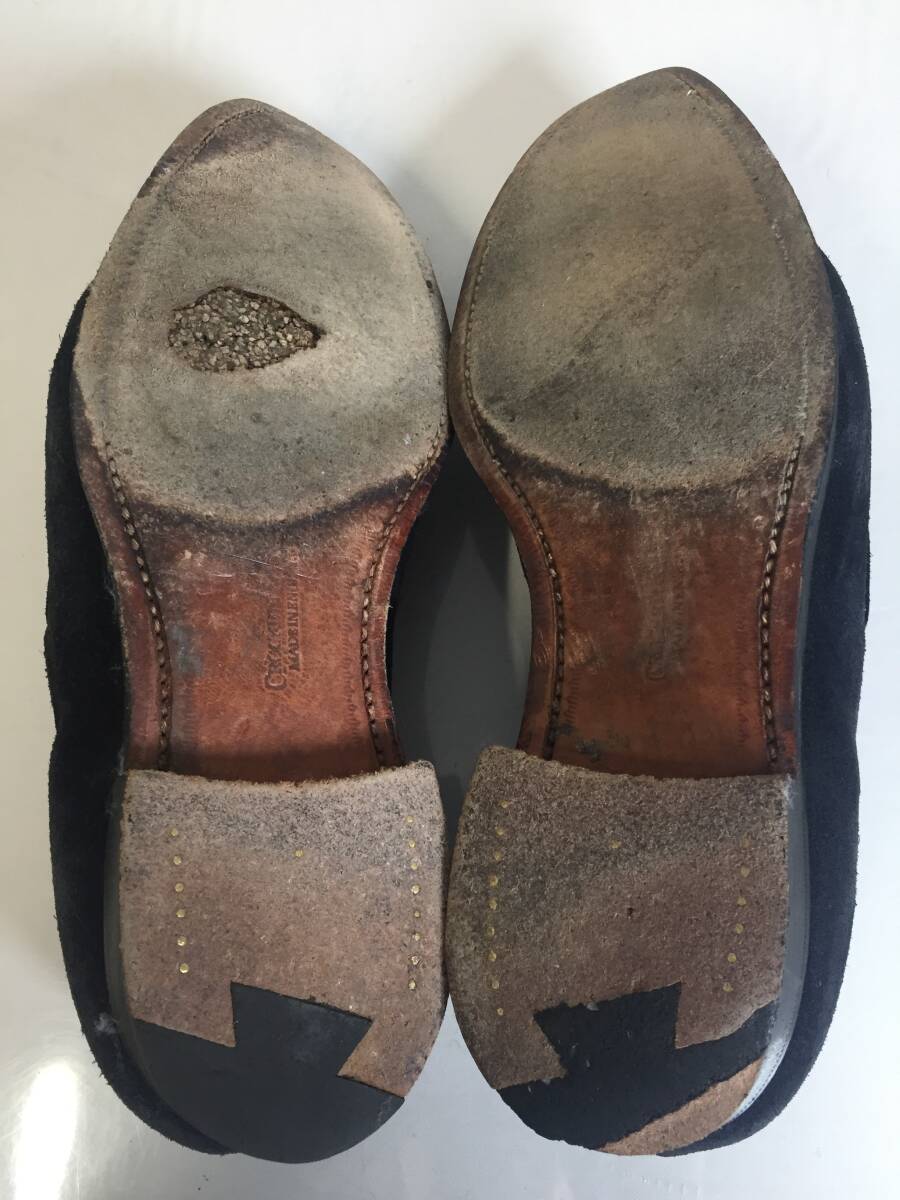PO7 Crockett&Jones クロケットアンドジョーンズ バーニーズニューヨーク別注 5464 WENDOVER スエード ローファー 5 英国製_画像9