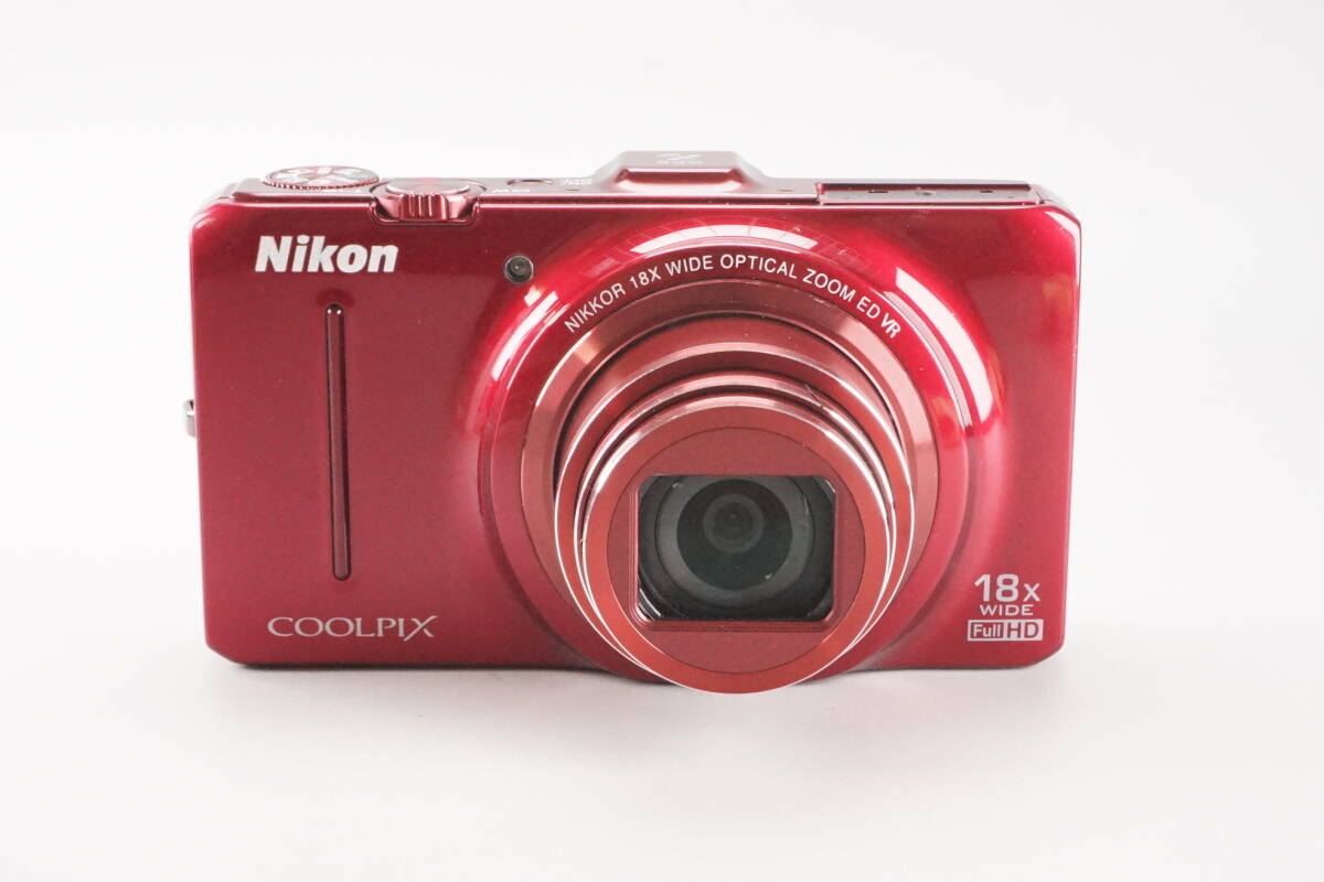 ★実用品★ Nikon ニコン COOLPIX S9300 レッド コンパクトデジタルカメラ_画像3