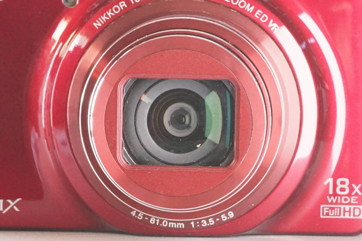 ★実用品★ Nikon ニコン COOLPIX S9300 レッド コンパクトデジタルカメラ_画像9