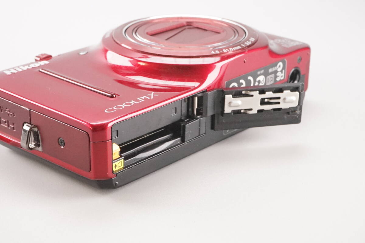 ★実用品★ Nikon ニコン COOLPIX S9300 レッド コンパクトデジタルカメラ_画像8