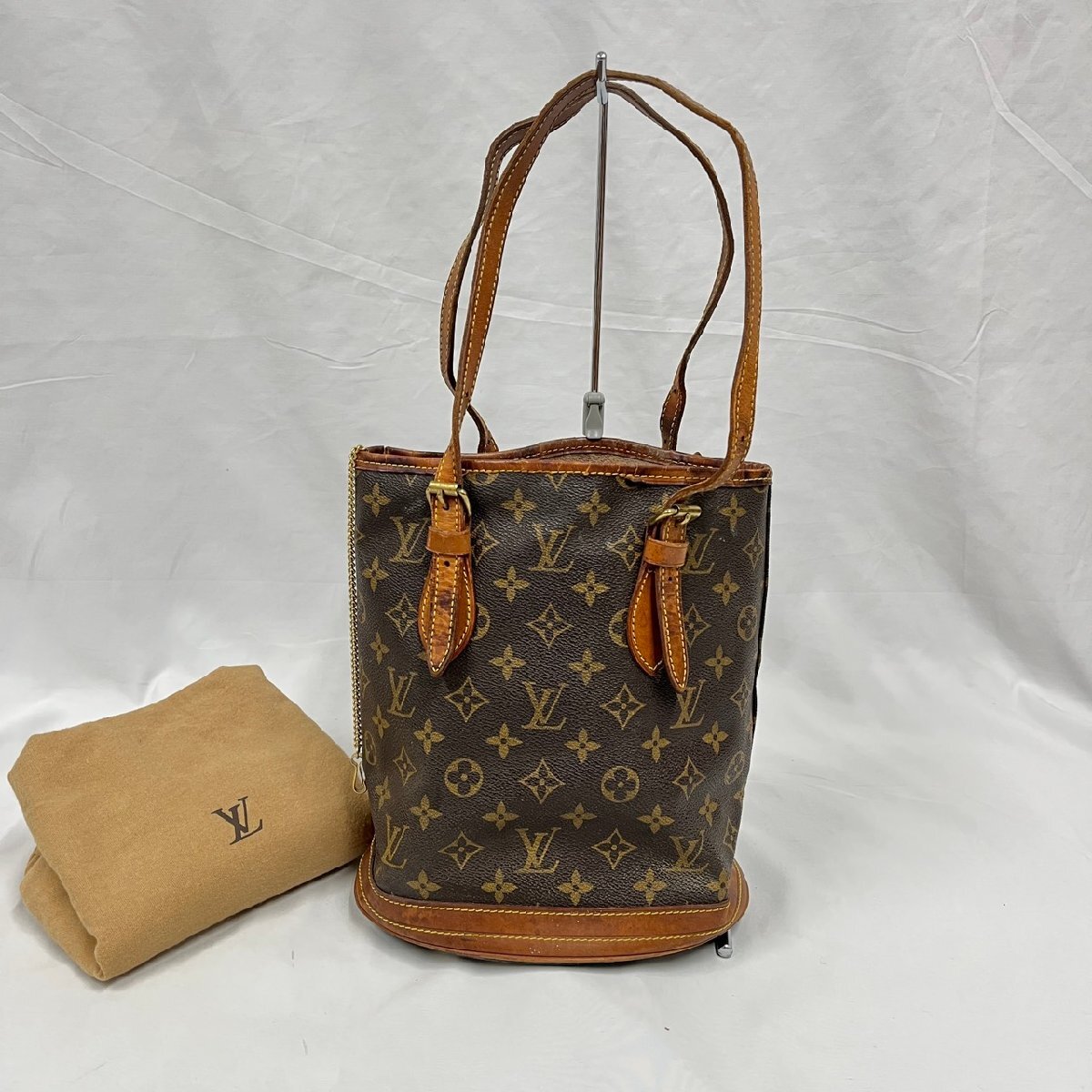▽▼ルイヴィトン LouisVuitton モノグラム プチバケットPM バケツ型 トートバッグ ショルダー 肩掛けバッグ レディース ※訳有 M42238▼▽_画像1