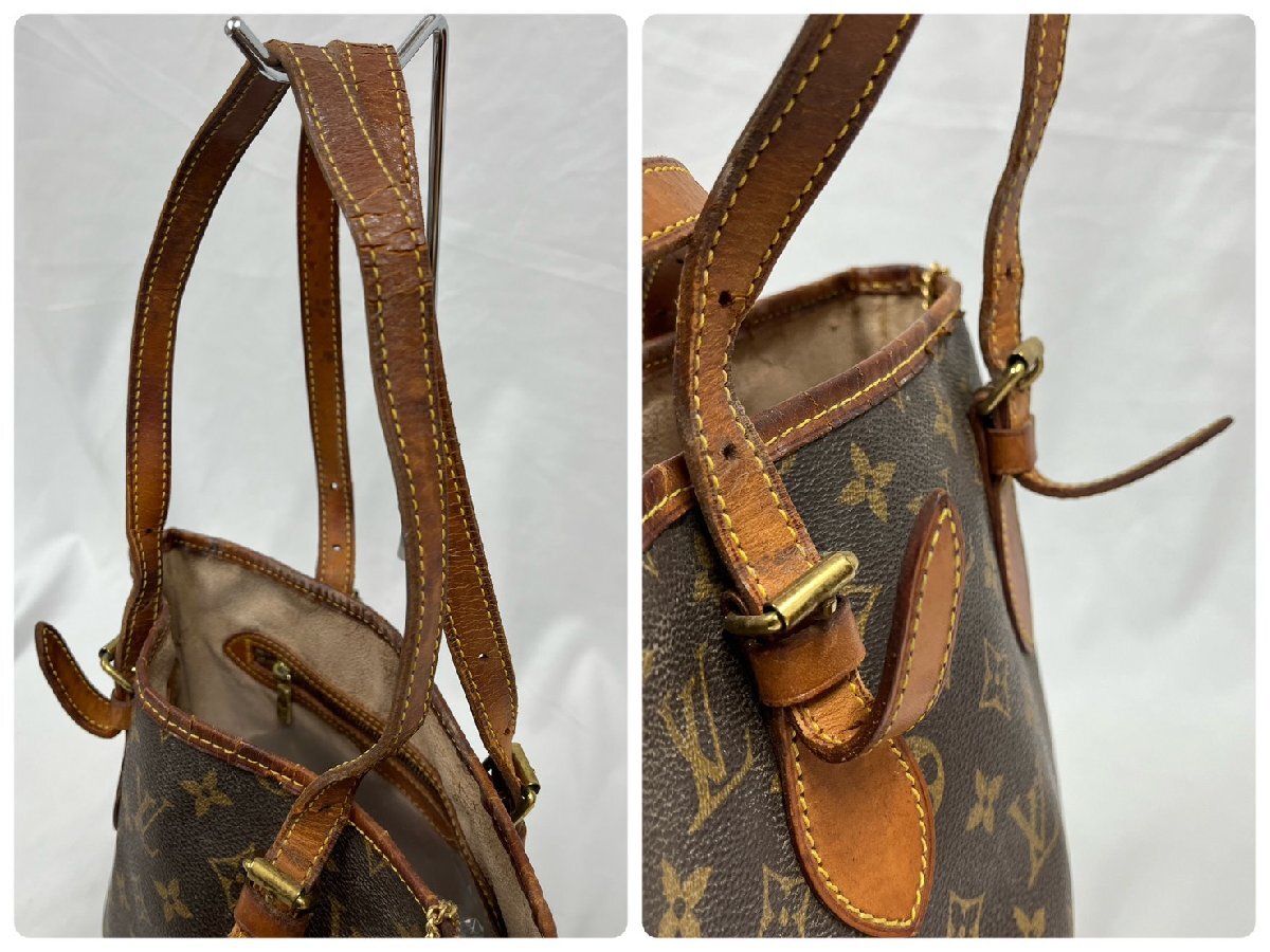 ▽▼ルイヴィトン LouisVuitton モノグラム プチバケットPM バケツ型 トートバッグ ショルダー 肩掛けバッグ レディース ※訳有 M42238▼▽_画像6