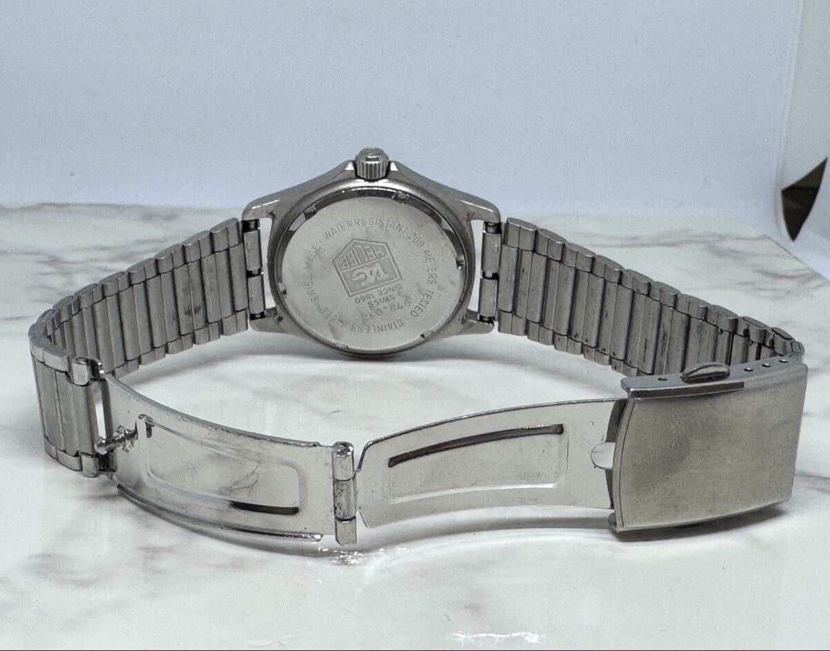 動作OK】TAG HEUER タグホイヤー QZ　クォーツ　972.013　回転ベゼル　デイト付き　社外ブレス　現状品_画像4