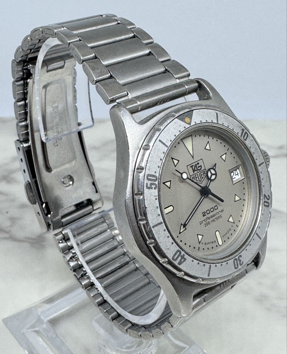 動作OK】TAG HEUER タグホイヤー QZ　クォーツ　972.013　回転ベゼル　デイト付き　社外ブレス　現状品_画像2